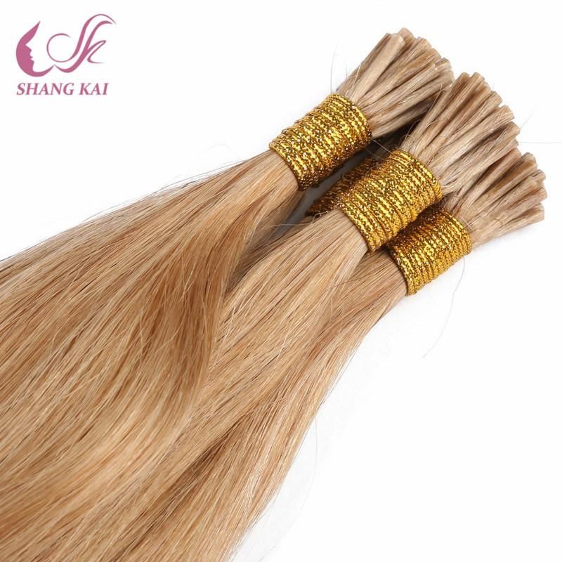 Human Hair Hair Extension Keratin Pre-Bonded I Tip Virgin Hair