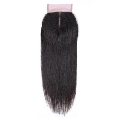 Shine Silk Hair Products Brazilian Straight Hair Lace Closure Free/Middle/Three Part Remy Human Hair 4X4 Inch Swiss Lace Top Closure