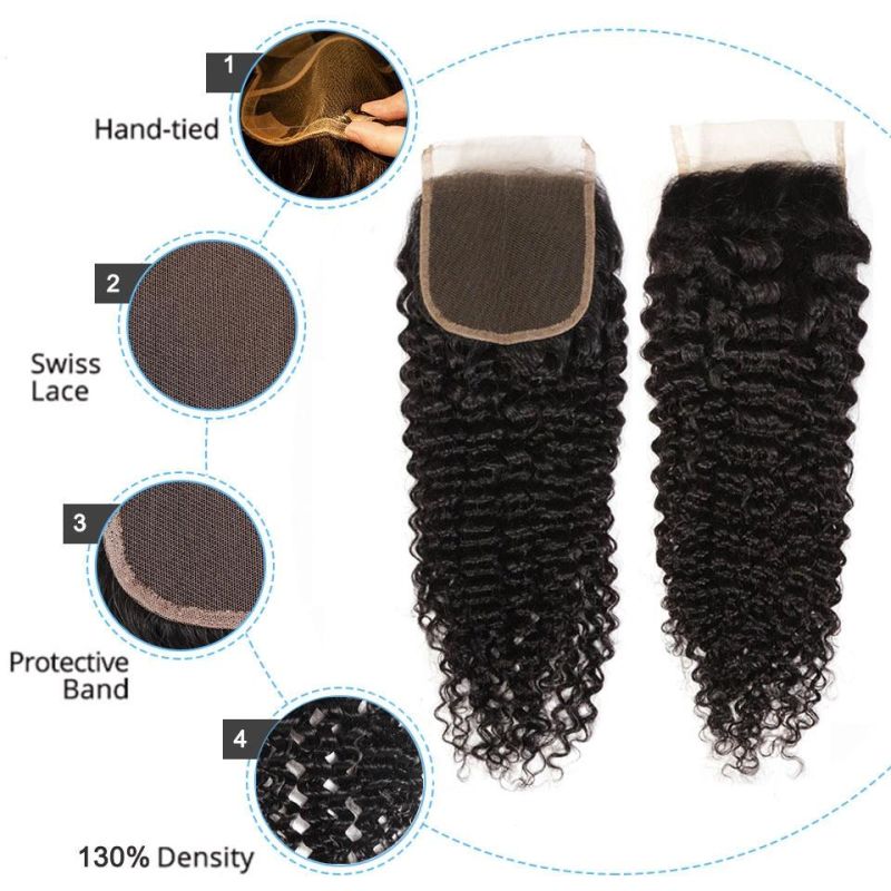 Peruvian 10A Kinky Curly Wave Bundles with Closure Unprocessed Curly Human Hair Weave Bundles with Frontal Remy Kinky Curly Wave Hair Extensions No Tangle