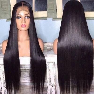 Wholesale Long Silky Straight HD Double Drawn Human Hair Wigs Brazilian Hair Wig with Baby Hair 13X4 Lace Front Wig