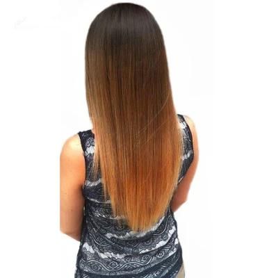 Brazilian Hair Straight Women Hair Weave Color 1b/30 100% Human Hair Bundles with Closure Free Shipping 16&quot;