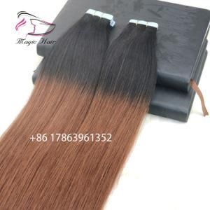 Straight Hair 2PCS/Lot Ombre Color#1b Fading to #30 Brazilian Hair 14- 24inch Full Set Skin Weft Hair Extensions Free Shipping