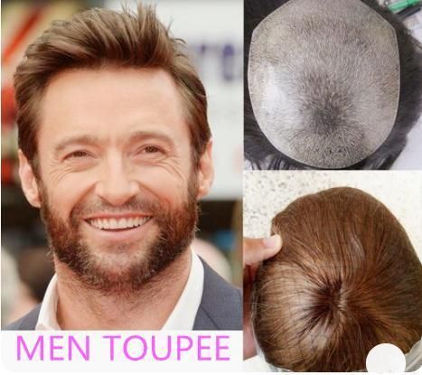 Kbeth Man′ S Wig Toupees 100% Human Remy Hair Toupee 8"X10" Breathable Front Lace Durable Mono with Clean PU Around Mens Short Brown Toupper Wigs for Men