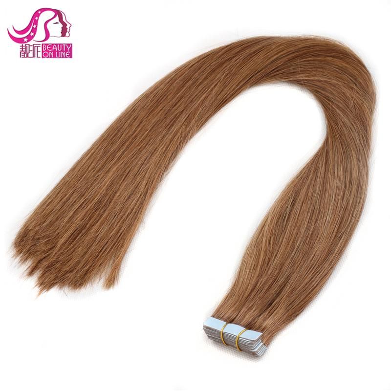 USA Hot Sale 7A Grade Silk Straight Natural Color Virgin Hair Tape Hair Extension