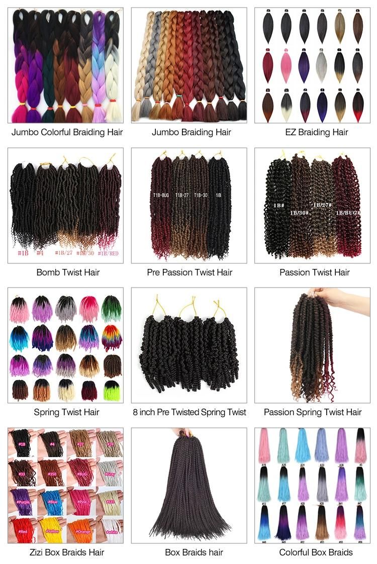 Synthetic 82 Inch165g Kanekalon Xpression Jumbo Braids Pre-Stretched Ombre Braiding Hair Extensions
