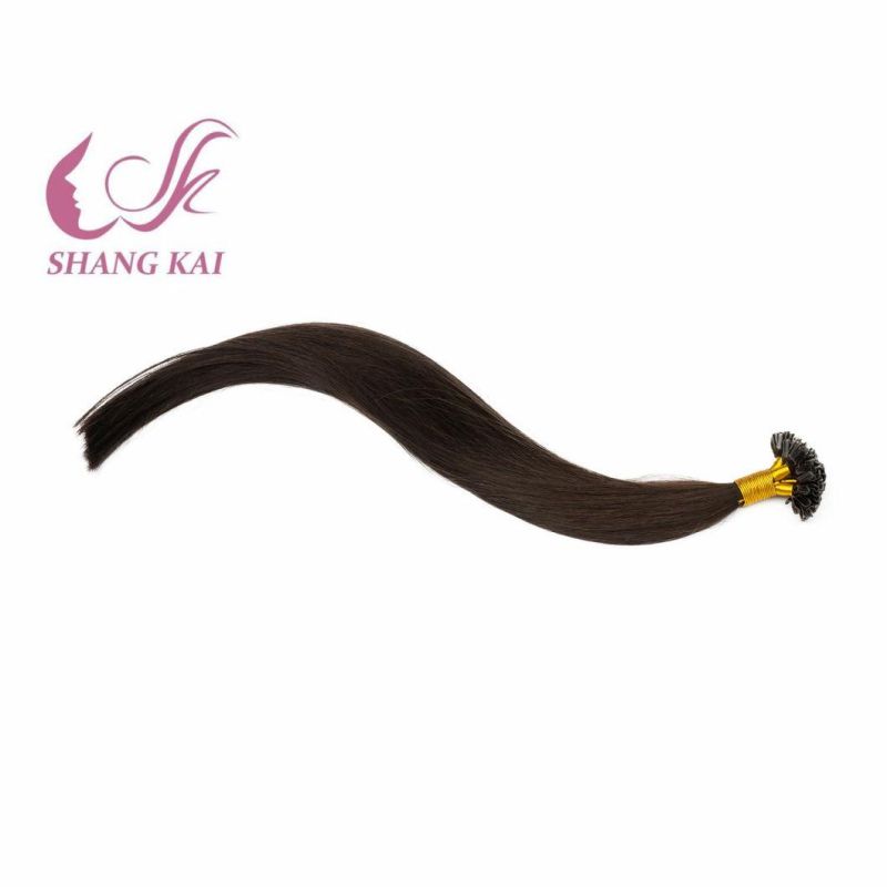 No Shedding Tangle Free Human Natural Hair Nail Remy Hair U Tipped Russian Hair