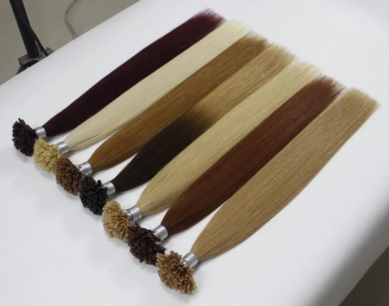 U-Tip Extensions Brazilian Straight Human Hair Bundles Brown Blond Black Color Remy Human Hair Extensions U-Tip