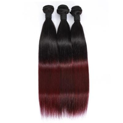 Ombre Straight Hair Bundles Wholesales 3 Bundles Human Hair Grade 12A Virgin Peruvian Hair Bundles