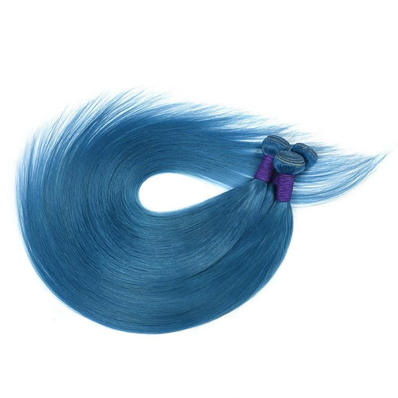 Human Virgin Hair Body Wave Curly Black Color Top Quality Grade Remy Hair Thick Weft Bundles Custom Blue 8-30 Inch Hair Extension Factory Wholesale Price