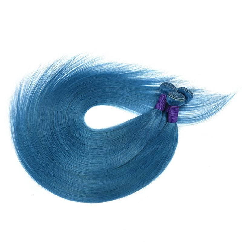 Human Virgin Hair Body Wave Curly Black Color Top Quality Grade Remy Hair Thick Weft Bundles Custom Blue 8-30 Inch Hair Extension Factory Wholesale Price