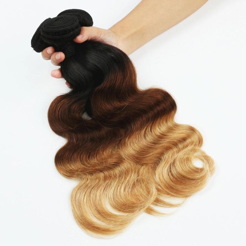Factory Price 10A Ombre Body Wave Human Hair Bundles Remy Hair Extension