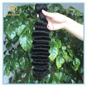 Top Quality Unprocessed Natural Black Deep Body Wave 8A Grade Peruvian Human Hair in Full Cuticle Cut From One Donor with Factory Price Wfp-045