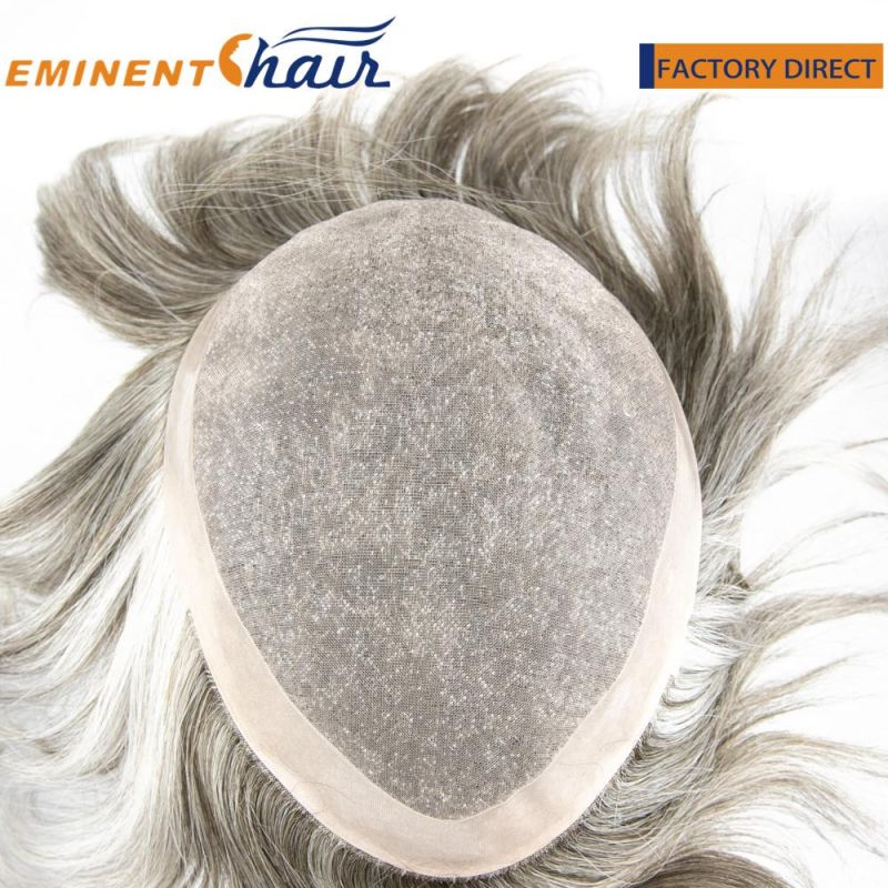 Natural Hairline Human Hair Toupee Men′s Hair Replacement