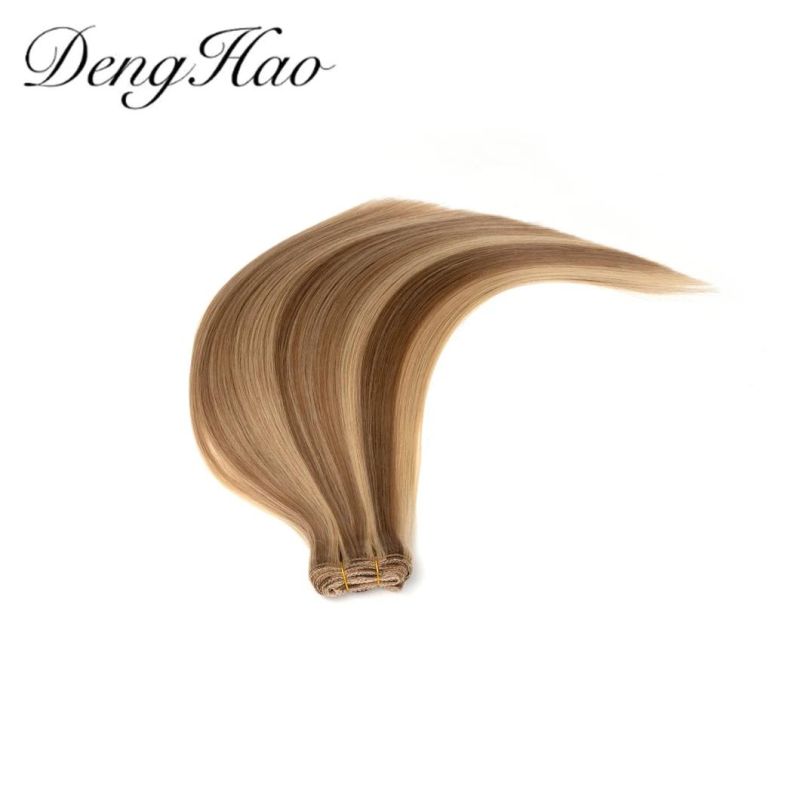 Wholesale Russian Hair Extensions Virgin 100% Remy Double Drawn Human Hair Weft Weave Bundles Hair Extension