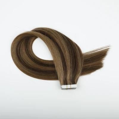 Mini Tape in Real Human Hair Extensions, Tangling Free 100% Human Hair Extension.