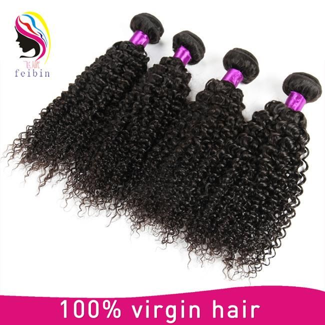 100% Human Brazilian Kinky Curly Hair Remy Hair E≃ Tension