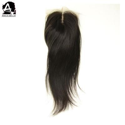 Angelbella 100% Virgin Mink Brazilian Remy Human Hair Closure 1b# Slik Base Closures