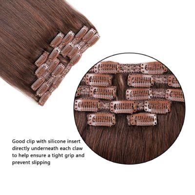 Hot Selling 100% Human Hair Weaving Remy Clip-in Hair Extensions 22&quot;