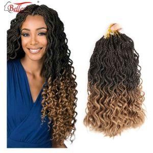 Belleshow 14&prime;inch 35 Stands Synthetic Crochet Braids Senegalese Twists with Wavy Ends Wavy Senegalese Twist Hair