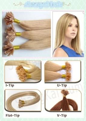 Remy Keratin Nail Tip Hair Extension Natural Human Hair