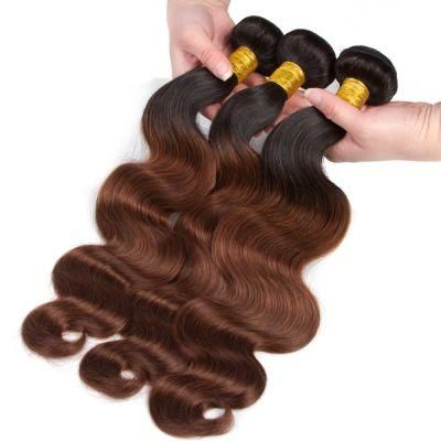 Wholesale Brazilian Hair Weave Body Wavy Bundles Human Hair Extension #T1b/30