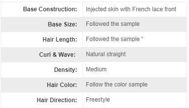 Full Skin Cap with Lace Front Injected Hair Blond Color Hair Replacement for Women