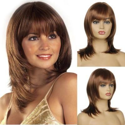Synthetic Wig Natural Hairline Women Heat-Resistant Wigs Natural Wave Wig for Black and White Women