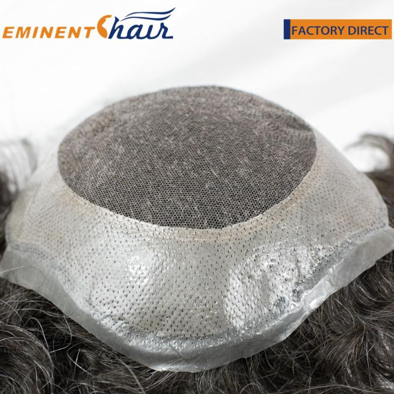 Natural Hairline Lace Men′s Hair Prosthesis Toupee