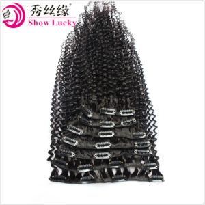 Wholesale Cuticle Aligned Hair Factory Clip in Human Hair Extension Mongolian Kinky Curly Remy Human Hair