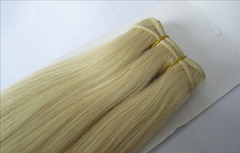 Blonde Color 613# Silky Straight Remy Hair Weft Extension