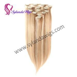 Straight Brazilian Remy Human Clip in Hair Extension 6PCS/Set with Free Shipping