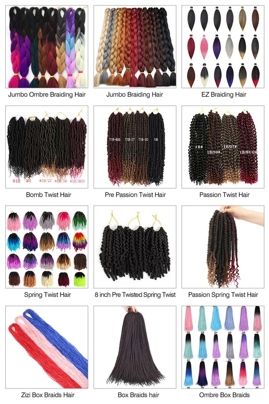 Wholesale Price Wavy Senegalese Twist Crochet Hair Curly Ends 14inch Braids Synthetic Hair Extension Small Mambo Twist Braiding
