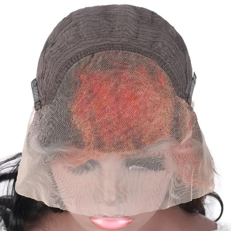 Wholesale 13X4 Lace Front Natural Wavy Human Hair Wig #Ginger/1b