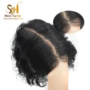 Super Natural Hairline Human Hair Skin Men&prime;s Toupee