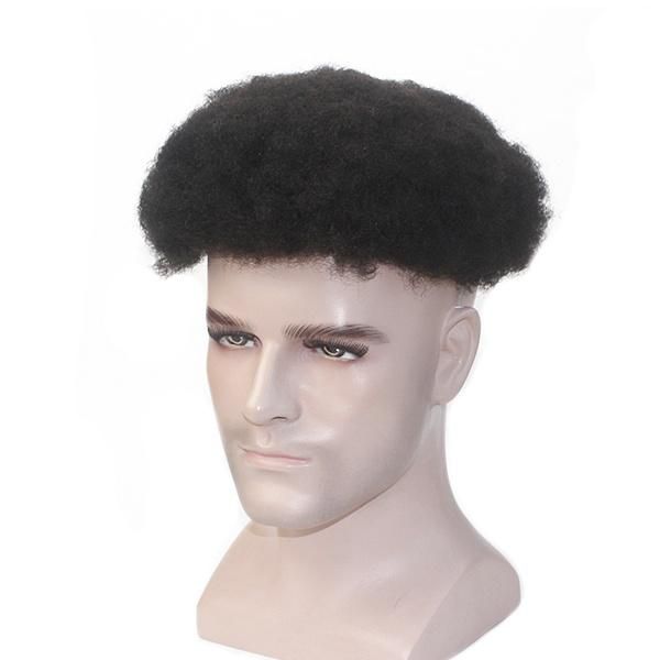 Ljc1820 Afro Curl Hair Lace Front Toupee for Men