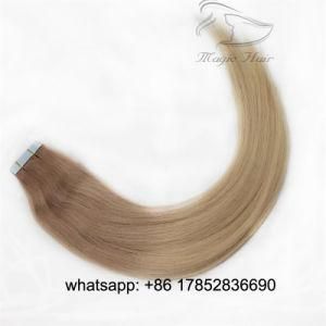 Human Hair Extensions PU Tape Remy Hair Full Head Balayage Color 18/613 Skin Weft Vrigin Hair 50g 20PCS Hair Extensions