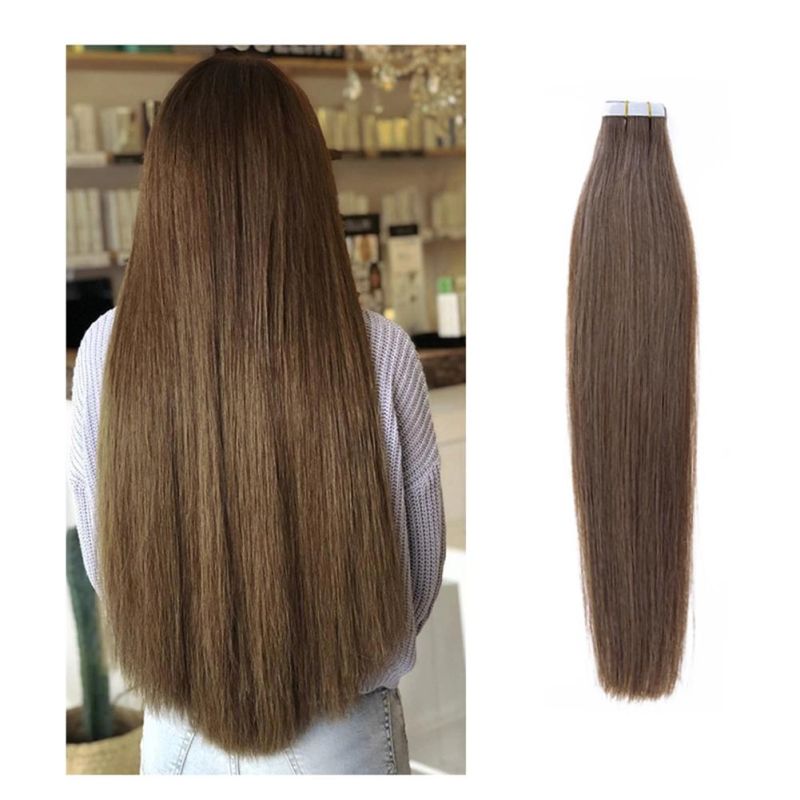 20PCS 40PCS Tape Hair Extensions Ombre Remy Human Hair Extensions Tape Natural Hair 14-24 Inch