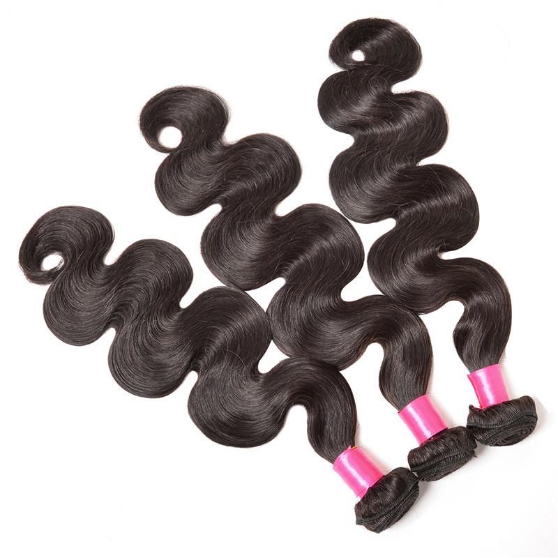 Wholesale Cheap Top Quality 100% Brazilian Virgin Remy Human Hair Extension Body Wave Natural Hair Weft Extension Weaves Black (BHF-LBB1240)