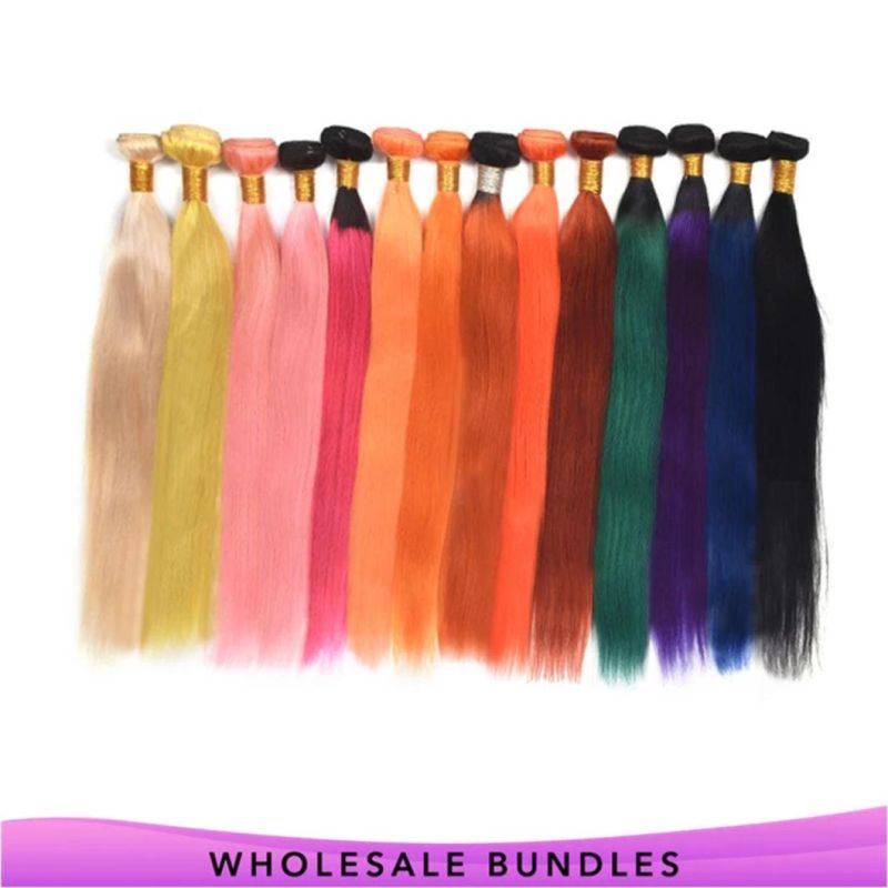 Ombre Weave Bundles Hair 10-30 Inch Straight Bundles Brazilian Hair 100% Human Hair Bundles Virgin Hair Extension