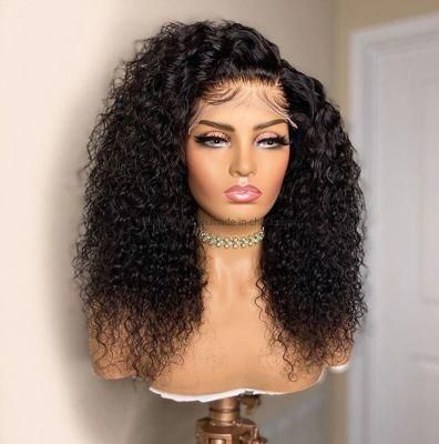 Afro Curly Women Wholesale Cheap Curly HD Synthetic Lace Frontal Wigs
