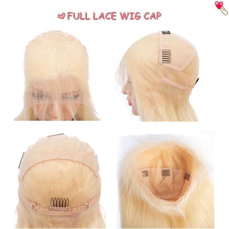 Riisca Hair Full Lace Human Hair Wigs for Black Women Straight 150% Blonde 613 Bob Wigs Brazilian Hair