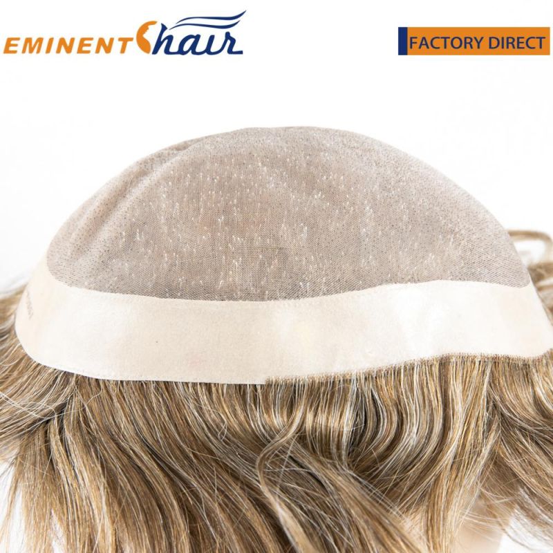 Durable Remy Human Hair Women′s Toupee Mono with PU All Around
