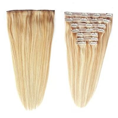 Clip in Human Hair Extension 7PCS 100gram 100% Virgin Hair Extension (AV-CH100-20-27/613)