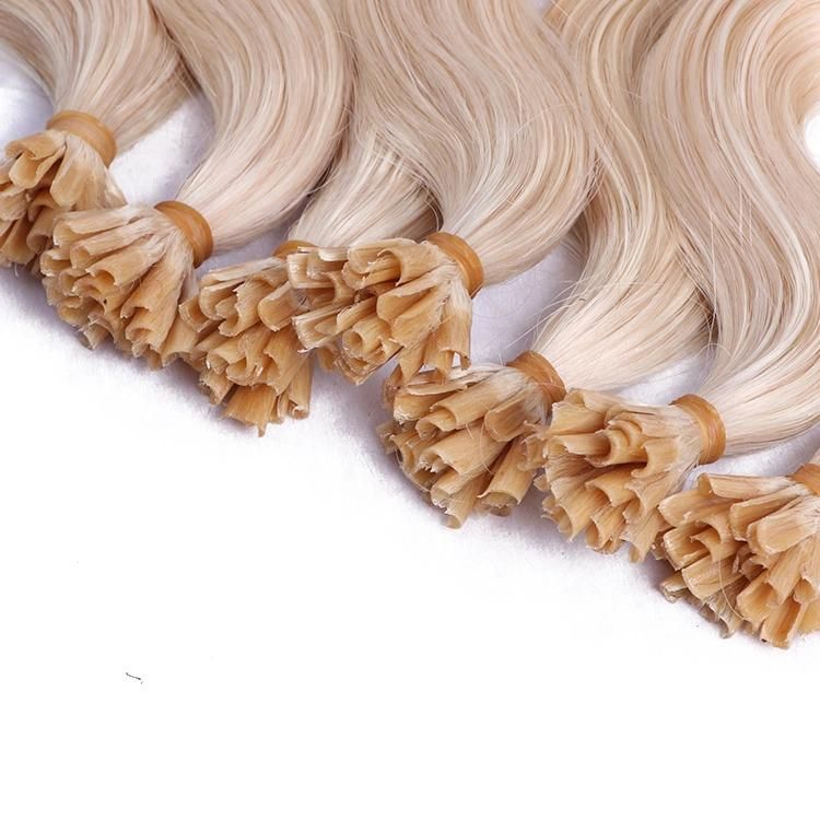 Wholesale 12A Raw Virgin Body Wave U Tip Human Hair Extension #Blond