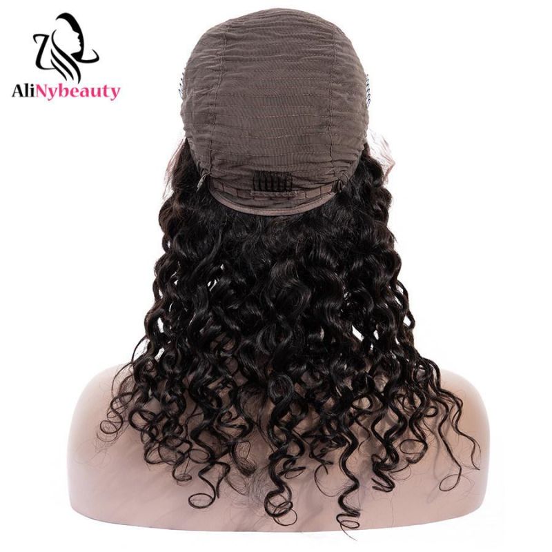 100% Virgin Human Hair Peruvian Deep Wave Lace Front Wig