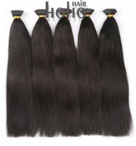 Wholesale Virgin Brazilian Hair Free Sample 26 Inch #1b I Tip Hair Extensions