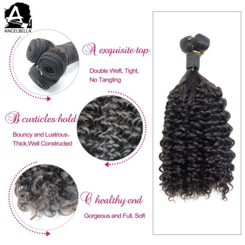 Angelbella Wholesale Virgin Remy Brazilian Hair Big Pixie Curl Cuticle Aligned Hair Bundles