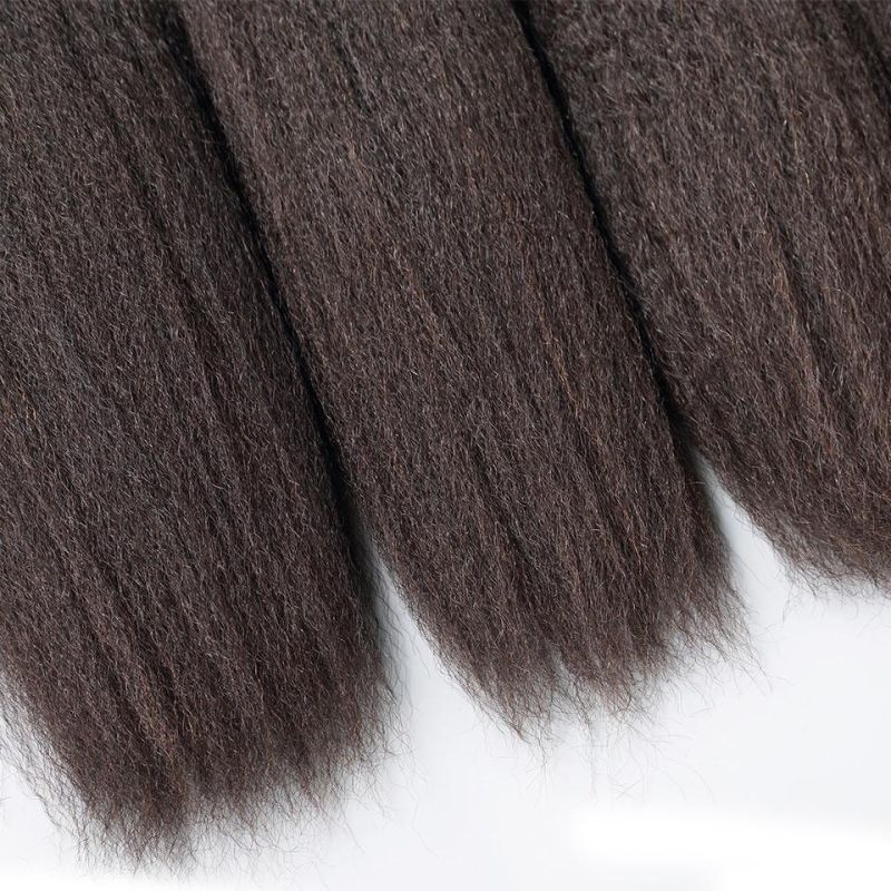 Luxuve Wholesale Unprocessed Yaki Weft Natural Black Brazilian Virgin Silk 4c Kinky Straight Human Hair Bundles