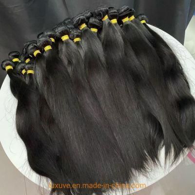 Luxuve High Quality 100% Human Hair Bundles Virgin Aligned Cuticle Human Hair Straight Wave Hair Vendors Free Sample