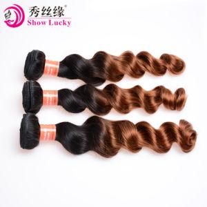 High Quality Gurantee 100% Grade 10A Dark Root Unprocessed Virgin Ombre Indian Human Hair Weft Loose Wave